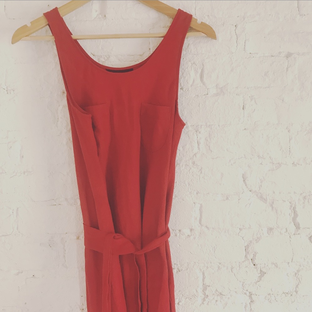 No. 6 Store Red Linen Dress